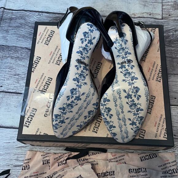 GUCCI Vernice Crystal Nero Pump Black 40* - Picture 10 of 12
